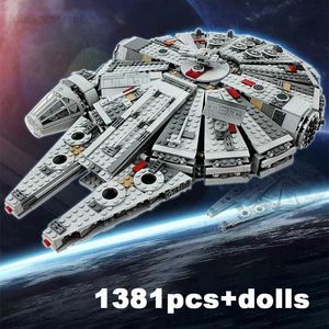 Blocks Falcon Compatível 75105 Millennium Spaceship Bricks Building Block Toys for Boys Presente para crianças kits de modelos para adultos Construtor T240325