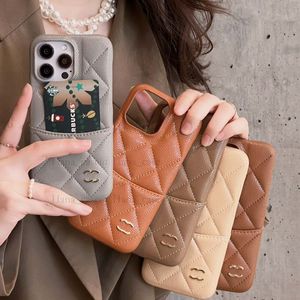 Designer Telefonfodral för iPhone 15 14 Pro Max Leather, Luxury Phone Case Wallet 13 Pro For Women Män utmärkt greppsocksocktät ultra smal täckning med korthållare