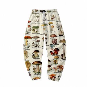 Oversize 6XL Cogumelo Impresso Homens Japonês Bolso Carga Calças Corredores Harajuku Harem Calças Sweatpant Hip Hop Calças e8uZ #