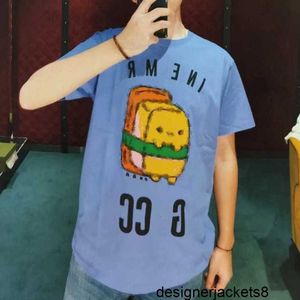 Designer The correct version of the summer GU cartoon print label for men and women's loose casual round neck top tee DXSY