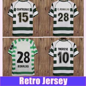 2003 2004 C. RONALDO Mens RETRO Soccer Jerseys FERNANDES DANNY NICULAE Home Football Shirt KUTUZOV JARDEL TELLO BENTO Camisa De Futebol JJ 3.26