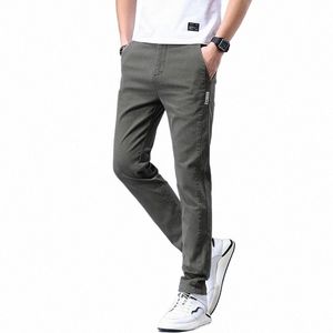 Slim Fit повседневные брюки мужские классические прямые брюки однотонные черные брюки для мужчин джинсовые текстурированные эластичные брюки l6B4 #