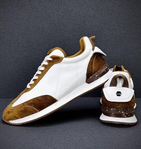 Designer de couro vintage genuíno, designer leve, sapatos esportivos brancos, moda masculino Sur suor Plataforma respirável top top snoakers de conforto 49956