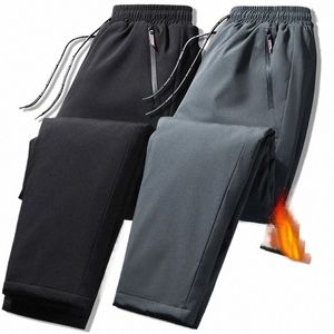 2024 inverno uomo casual giù pantaloni pantaloni sportivi spessi pantaloni con coulisse uomo in pile pantaloni da corsa caldi Veet pantaloni alla caviglia