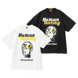 Mänskligt gjord tecknad t-shirts sommar kortärmad lös casual män och kvinnor par tee designer kläder tshirt vit svart besättning hals bomull kort ärm designer