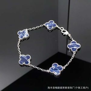 Brand Charm High Version van New Peter Stone Four Leaf Grass Armband Womens Thick Plated 18k Gold