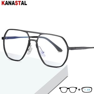 Men Blue Light Blocking Glasses Prescription Reading Glasse CR39 Optics Lenses Myopia Eyewear Computer Eyeglasses Frame 240313