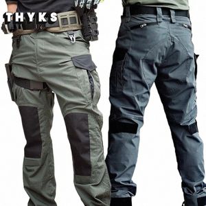 men's New Wear-resisting Cargo Pant Multi-Pockets Commute Combat Wear-resisting Trousers Male Solid Outdoor Hiking Joggers i43q#