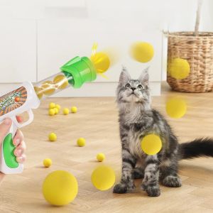 Игрушки для кошек, шарик из пенопласта EVA, пистолет для запуска, кошка, SelfHi, снимающий скуку, игрушечный шар, устойчивый к укусам и царапинам, интерактивные игрушки для домашних животных