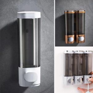 Dispensers 300/600/900 ml Liquid Soap Dispenser Wall Mounted Hand Press Soap Dispenser för badrum Hotellduschgel Shampoo Box 1PC