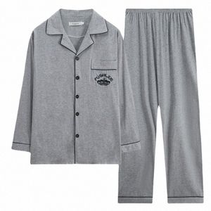 2024 pijama para homens lounge sleepwear pijamas xadrez impressão primavera outono lg manga homewear roupas 2 peças homem pijamas conjunto 90CB #