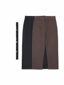 Simwood 2024 Spring New Loose Straight Wide Length Pants Men Coolmax 280GSM Snabbt torr fotledslängd byxor plus storlek Chinos 4785#