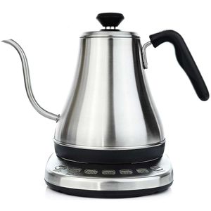 Gooseneck Electric with Temperature Control Preset -1 Liter, Stainless Steel - Tea and Coffee Pouring Kettle