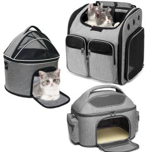 Wózki dla zwierząt domowych dla torby z totem na tote składane oddychane plecak zwierzaka Wyjdź przenośny szczeniak krzyżowy torba na ramię