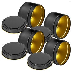 Garrafas de armazenamento 4 Pcs Folha de Flandres Pode Titular Metal Tea Light DIY Vazio Suportes de Ferro Decorativos