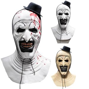 Máscaras arte a máscara de palhaço aterrorizante cosplay traje terror máscaras de palhaço máscara facial completa halloween carnaval festa adultos máscara