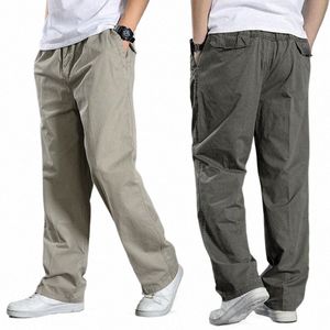 men's Cargo Pants Sweatpants Loose Straight Pants Streetwear Male Harajuku Fi Trousers Casual Pants Elastic Work Trousers e6aZ#