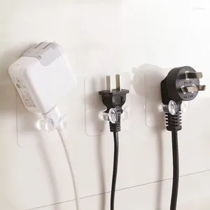 Haken Haken Power Stecker Halterung Ordentlich Hängen Rack Wand Starke Haftung Nahtlose Transparent Wasserdicht Küche Badezimmer Großhändler