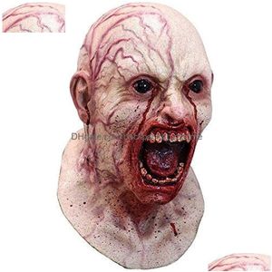 Andra evenemangsfest levererar halloween kostym cosplay skrämmande vampyr fl ansikte skl mask skräckfilm zombie främmande infekterad latex headgea dhuoo