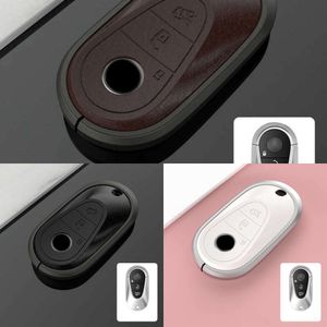 Update Leather Alloy Car Remote Key Case Cover Shell For Mercedes Benz A C E S G Class GLC CLE CLA GLB GLS W177 W205 W212 W213 W222 AMG