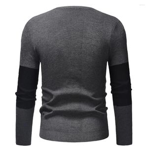 Maglioni da uomo Sperimenta il comfort casual maglione cucito stile pullover vestibilità slim con girocollo ottimo per tutte le stagioni