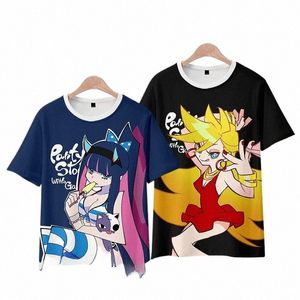 Erkek ve Kadın Anime Panties ve Saplamalı Saplama Kemeri 3D Baskılı T-Shirt, Yaz Fi, Outk, Kısa Kol, Komik Grafik 2024 J057#