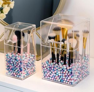 YBLNTEK Makeup Brushes Organizer Storage Box Acrylic Cosmetic Make Up Organizer Clear Makeup Brush Holder Pen Holder 2010071618547