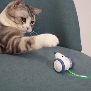 Oyuncaklar komik interaktif kedi fareleri oyuncaklar akıllı algılayan fare kedi oyuncakları elektrikli otomatik hareketli kedi oyuncakları LED ışıklarla