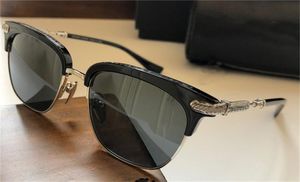 Nya modedesigner män solglasögon vertikal II punkstil designer retro fyrkant halv ram totem tryck mönster toppkvalitet med B5843598