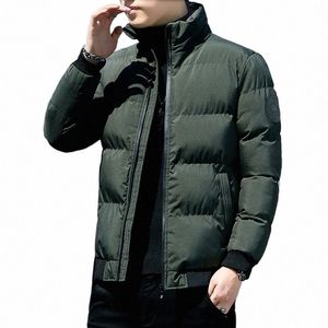 Ny fast stativ krage manlig vindbrytning Cott Padded Down Jacket Varma tjocka män Parka Winter Casual Herr Outwear 2022 86Te#