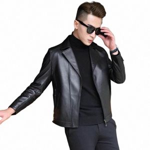 2020 novos homens outono inverno M-4XL fino aviati jaqueta de couro genuíno masculino real pele carneiro motocicleta outwear d70 52tX #