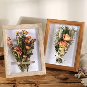 Frame 3D Foto Frame Djup 3cm trä Bildram Nordisk skugglåda Torkat blommaprov