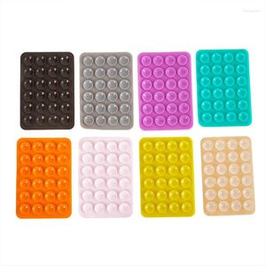 Hooks 1Pcs Silicone Suction Cup Square Single Sided 24 Particle Mobile Phone Universal Leather Case