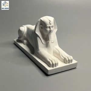 Miniatures Ancient Egyptian Sphinx Sculpture Artwork Plaster Statue Model European Statue Art Sculpture Home Living Room Diffusing Stone