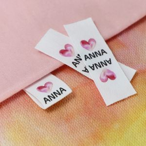 accessories Sewing labels / Custom brand labels, Clothing labels, Sewing, Fabric 100% cotton, custom text (FR061)