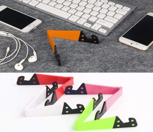 Colorful Folda V Shaped Universal Foldable Mobile Cell Phone Stand Holder Portable Tablet PC Foldable Pad Phone Mobile Hands Holde5442540