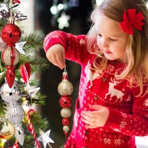 Christmas Decorations 6 Pcs/Set Great Xmas Ball Skewers Reusable Balls Pendant Reflective Shatterproof Decorate Tree