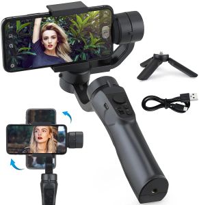 Giunti cardanici F6 3 assi Gimbal Stabilizzatore portatile Supporto per fotocamera per cellulare Anti Shake Registrazione video Smartphone Gimbal per Xiaomi iPhone
