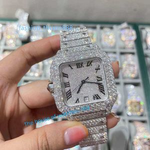 I6GO Luxury Mens Watch Movement Watch for Men Iced Out Watch Moissanite Watch Wristwatch Mechanical Automatic Digner Watch High Quality Diamond Watch Montre 025