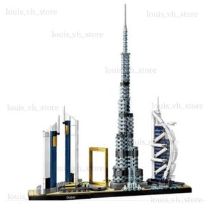 Bloco Tokyo Skyline Skyline New York City Arquitetura Skyline Blocks Towifififer Bricks Town Street para 2024 Presentes de aniversário para crianças T240325