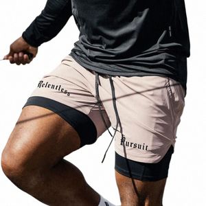 new Summer 2022 Running Shorts 2 in 1 Men Workout Jogging Fitn Shorts Gym Training Quick-drying Sports Basketball Male Shorts M2Gn#