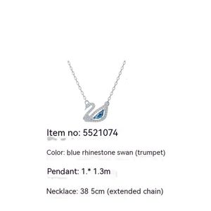 Swarovski halsband designer smycken swarovskis smycken klöver kvinna swan halsband gradient kristall diamant utsökt modeparty clavicle chain swarovski 883