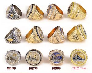 4pcs Curry Basketball Warriors Team Champions Championship Ring com Wooden Display Box 2015 2017 2018 2022 Presente de fã de homens de lembrança