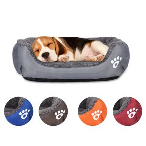 Mats Puppy Bed Pets Products for Dog Kennel Beds Dogs Small Pet Medium Accessories Fluffy Warm Large Basket Washable Sofa Plush Cats