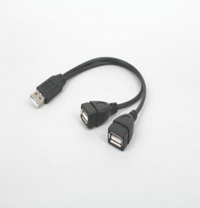 USB 20男性から2つのデュアルUSB女性ジャックYスプリッターハブパワーコードUSBアダプターcable4378921