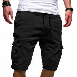 Casual Sport Cargo-Shorts Einfarbig Badehose Jogginghose Kordelzug Lose männer Hose Shorts Athletische Shorts Pantales Cortos Q6BC #