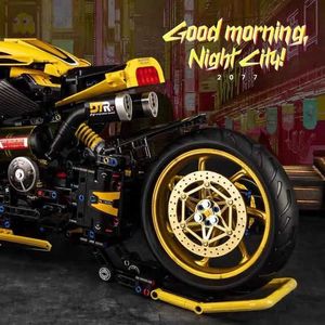 Blocks Moc Technical 1 5 2077 Cyberpunk Punk Motorcycle Motorbike Locomotive 10506 High Tech Modular Bricks Model Building Blocks Toys T240325