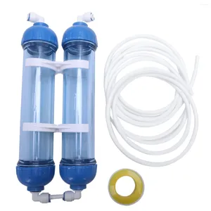 Schalen Wasserfilter 2 Stück T33-Kartuschengehäuse Diy Shell-Flasche 4 Stück Armaturen Luftreiniger für Umkehrosmoseanlage