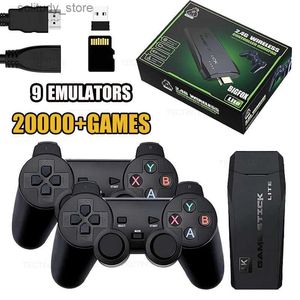 Tragbare Game-Player Retro-Videospielkonsole Eingebaut über 20000 Spiele Handheld-Game-Player 64G 4K-TV-Game-Stick 2,4G Wireless-Controller Gamepad Q240326