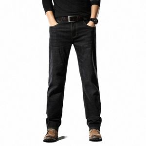 Nave libera 2023 Primavera e Autunno Uomo New Mid Rise Jeans a gamba dritta Elastic Busin Pantaloni casual g2FU #